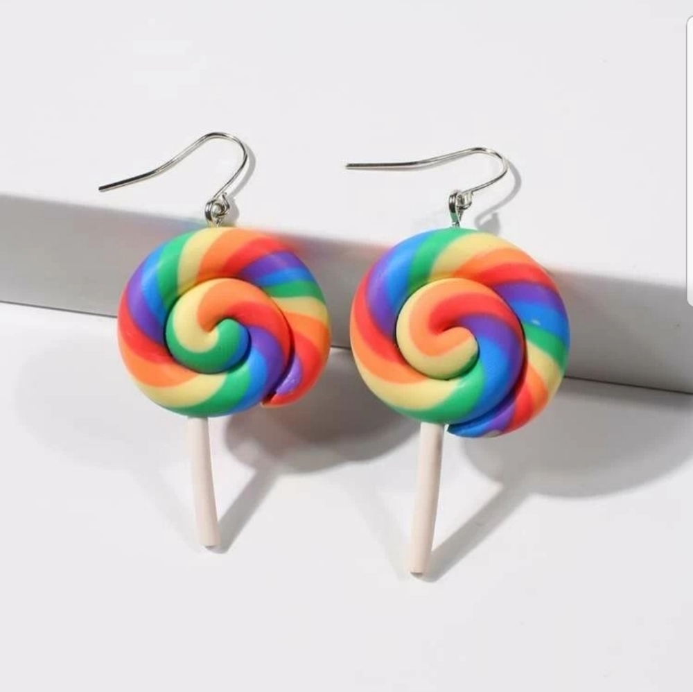 Rainbow Lollipop Earrings